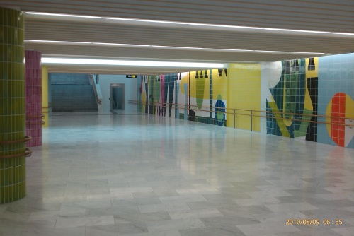 Gången mot sjukhuset från Umeå östra